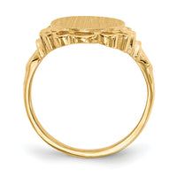 14k 10.5x14.0mm Open Back Signet Ring-RS202