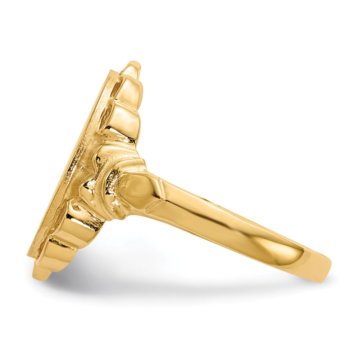 14k 10.5x14.0mm Open Back Signet Ring-RS202