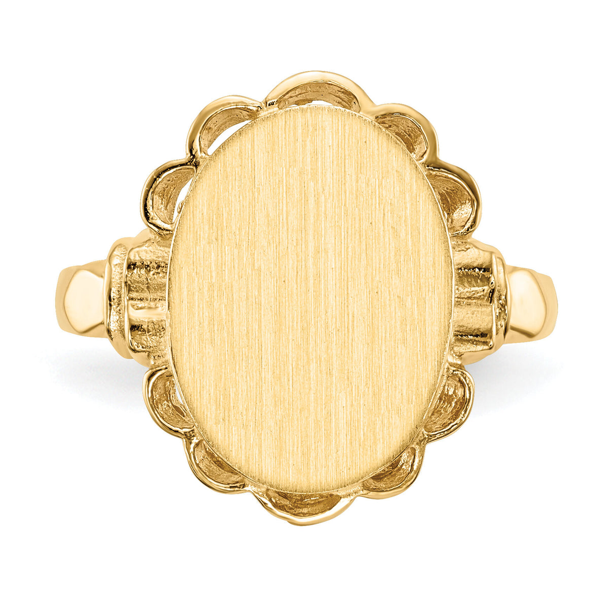 14k 10.5x14.0mm Open Back Signet Ring-RS202