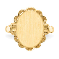 14k 10.5x14.0mm Open Back Signet Ring-RS202