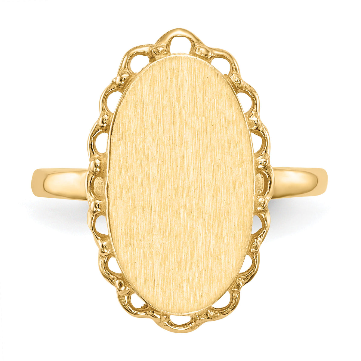 14k 9.0x16.0mm Open Back Signet Ring-RS203