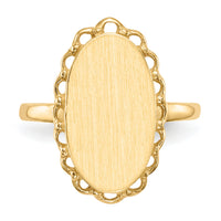 14k 9.0x16.0mm Open Back Signet Ring-RS203