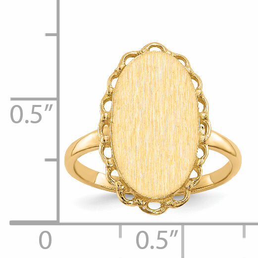 14k 9.0x16.0mm Open Back Signet Ring-RS203
