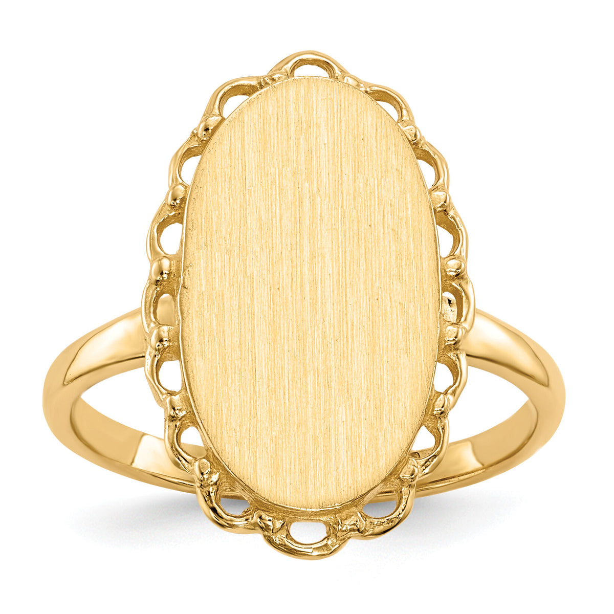 14k 9.0x16.0mm Open Back Signet Ring-RS203