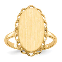 14k 9.0x16.0mm Open Back Signet Ring-RS203