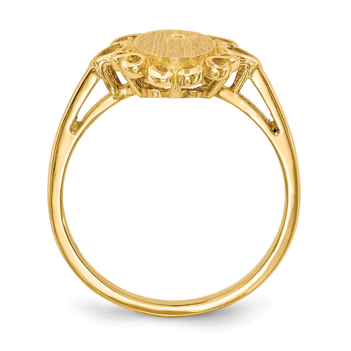 14k 6.0x11.5mm Open Back Diamond Signet Ring Mounting-RS232