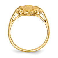 14k 6.0x11.5mm Open Back Diamond Signet Ring Mounting-RS232