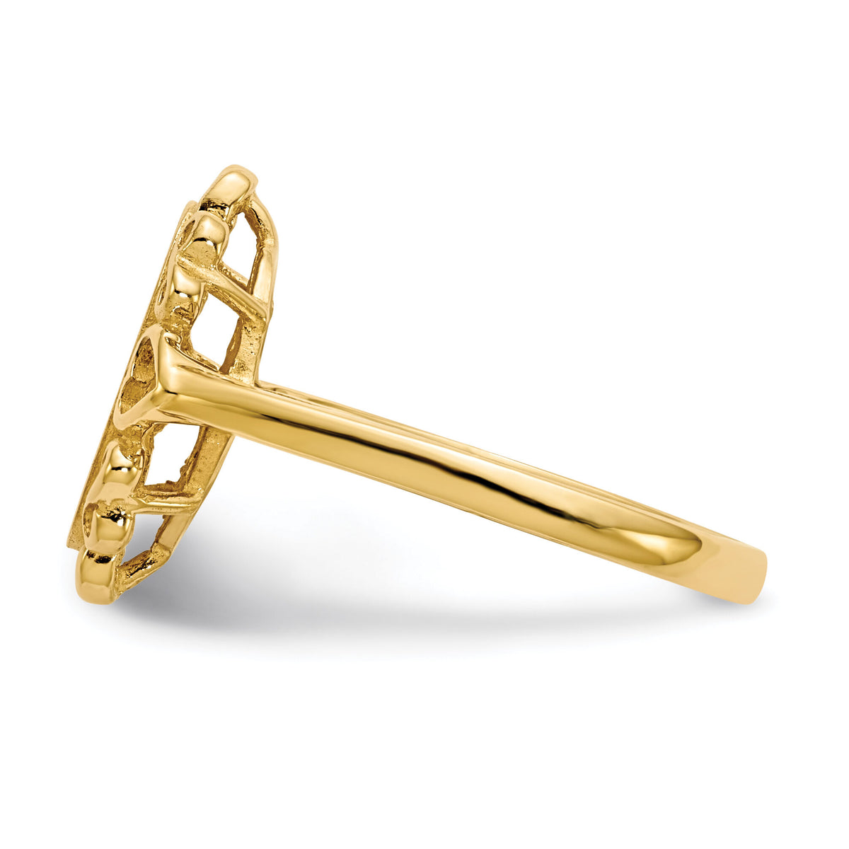 14k 6.0x11.5mm Open Back Diamond Signet Ring Mounting-RS232