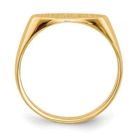 14k 6.25x11.5mm Closed Back Children's Signet Ring-RS239