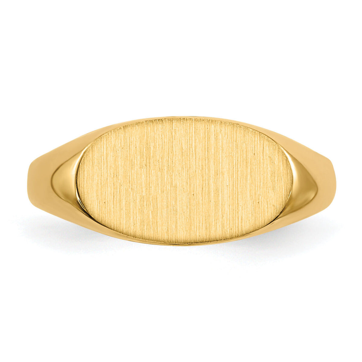 14k 6.25x11.5mm Closed Back Children's Signet Ring-RS239
