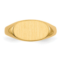 14k 6.25x11.5mm Closed Back Children's Signet Ring-RS239