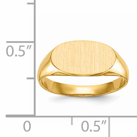 14k 6.25x11.5mm Closed Back Children's Signet Ring-RS239