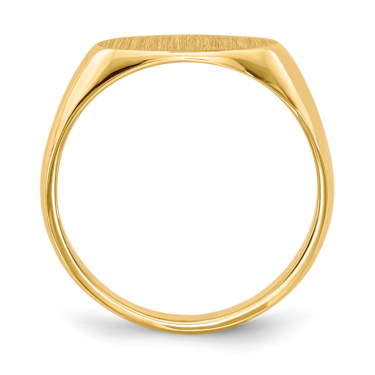 14k 11.0x6.5mm Closed Back Children's Signet Ring-RS240