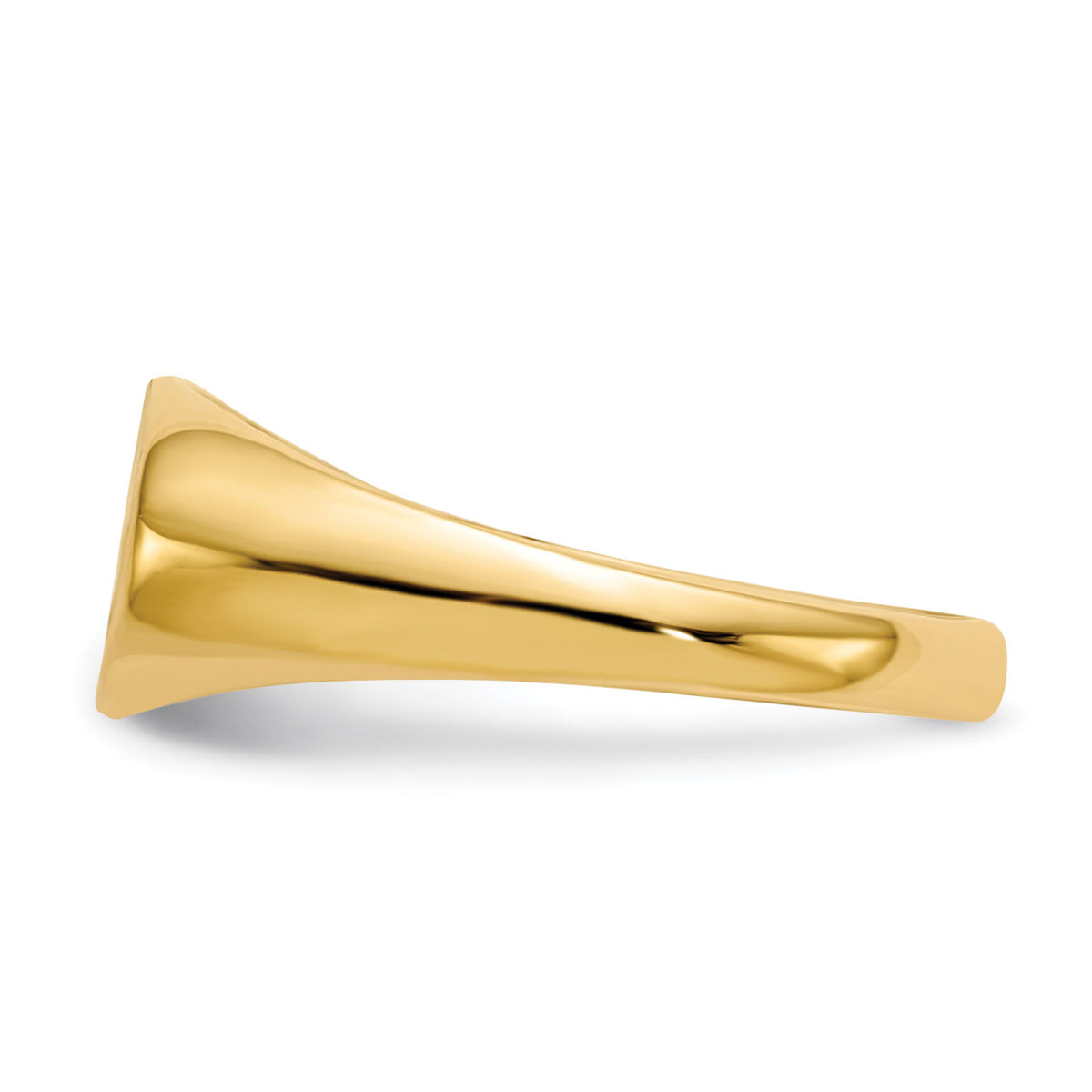 14k 11.0x6.5mm Closed Back Children's Signet Ring-RS240