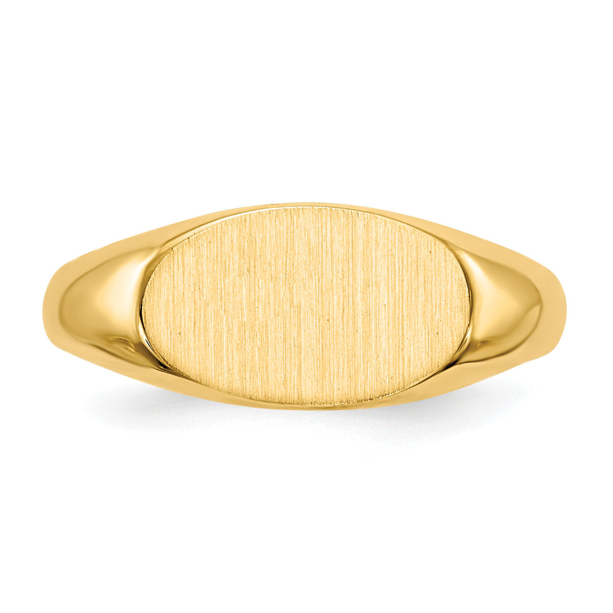 14k 11.0x6.5mm Closed Back Children's Signet Ring-RS240