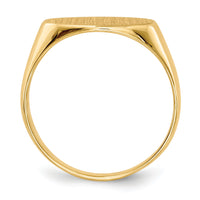 14k 13.5x7.0mm Closed Back Signet Ring-RS241