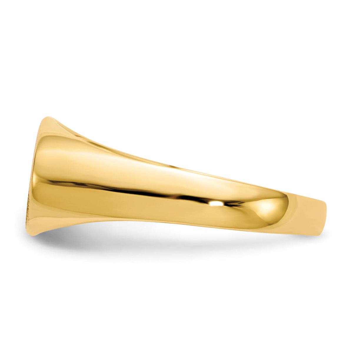 14k 13.5x7.0mm Closed Back Signet Ring-RS241