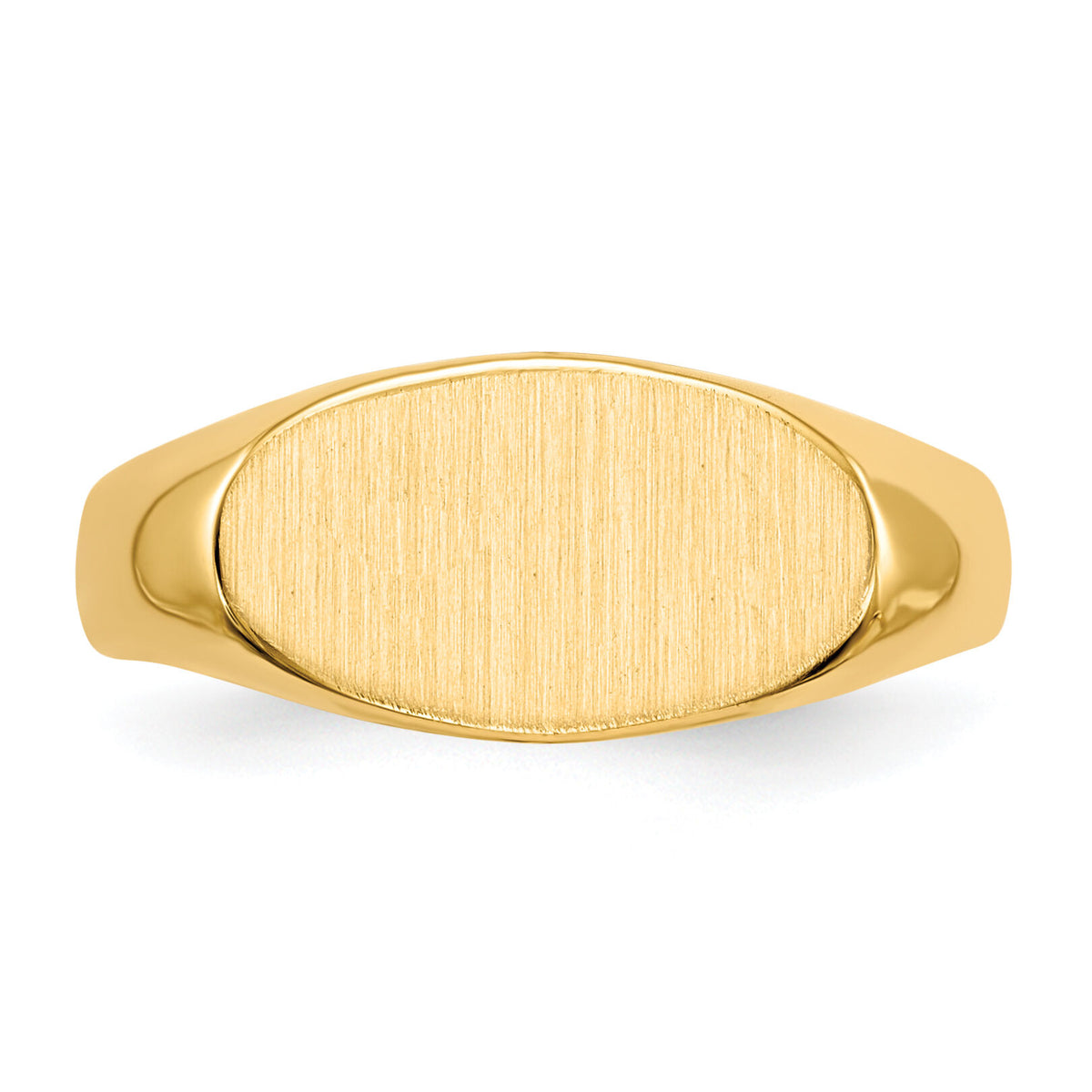 14k 13.5x7.0mm Closed Back Signet Ring-RS241