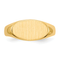 14k 13.5x7.0mm Closed Back Signet Ring-RS241