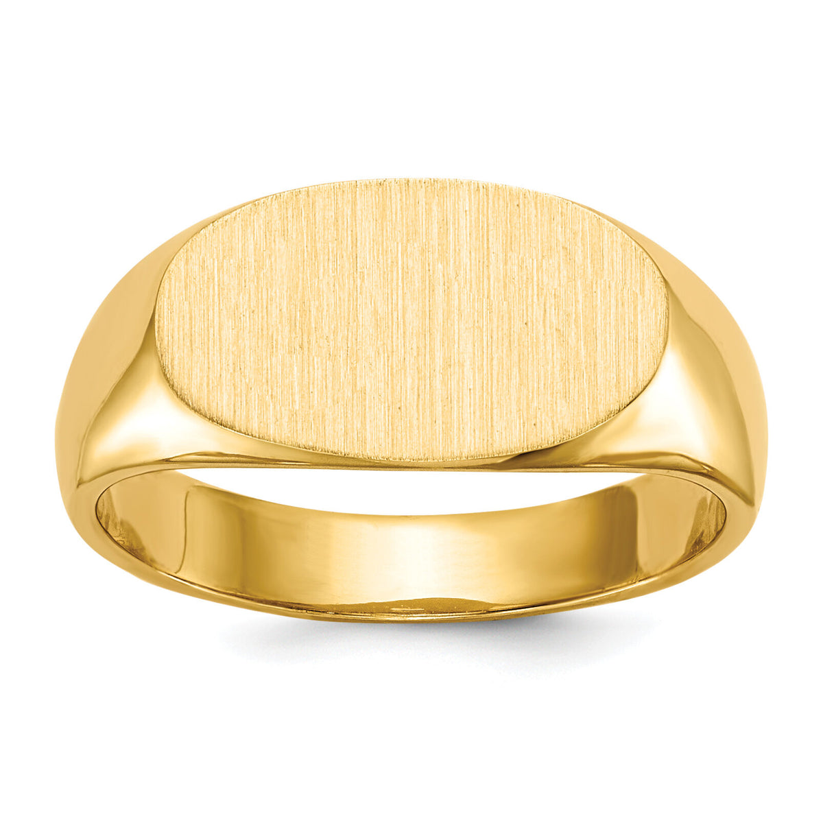 14k 13.5x7.0mm Closed Back Signet Ring-RS241