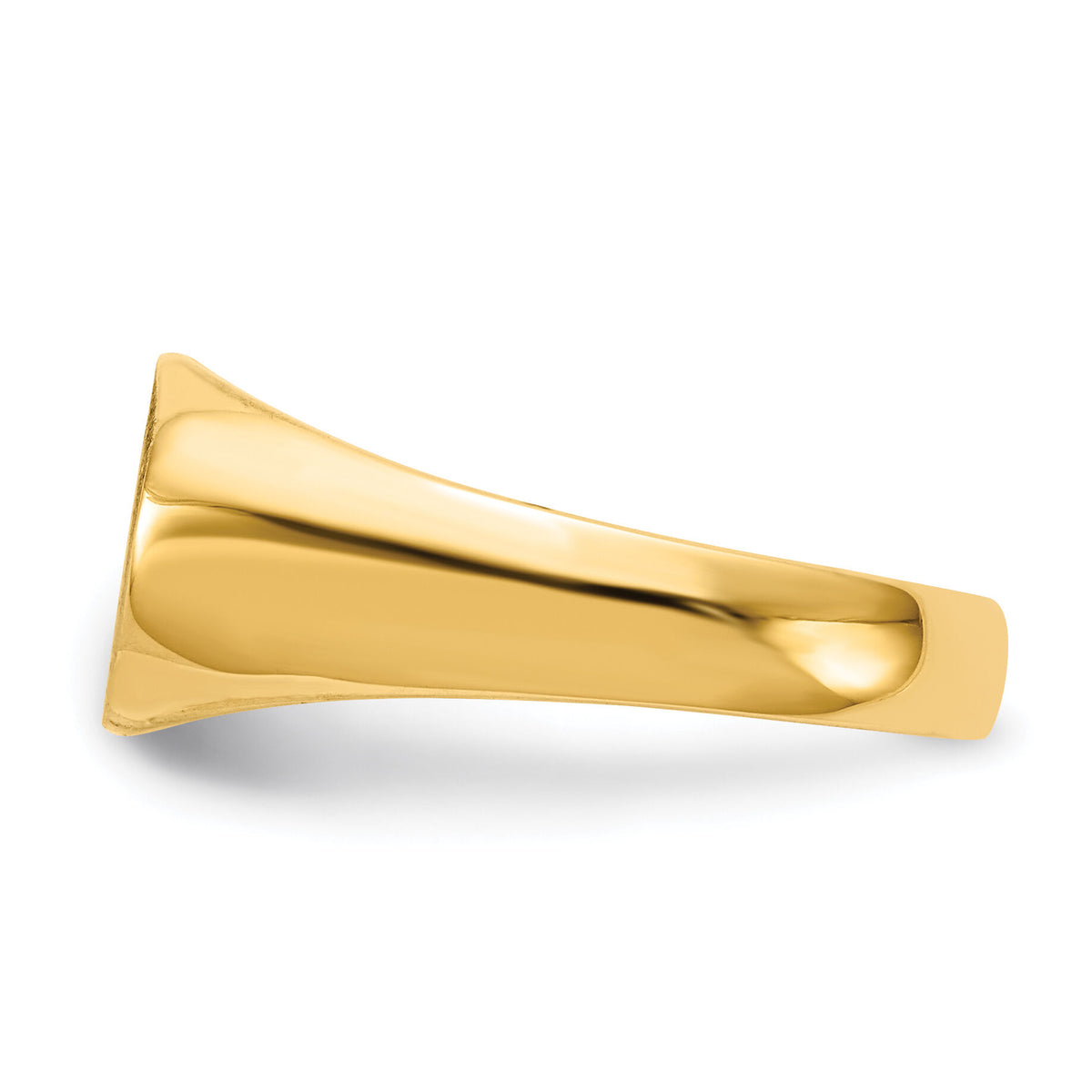 14k 13.5x8.0mm Closed Back Signet Ring-RS242