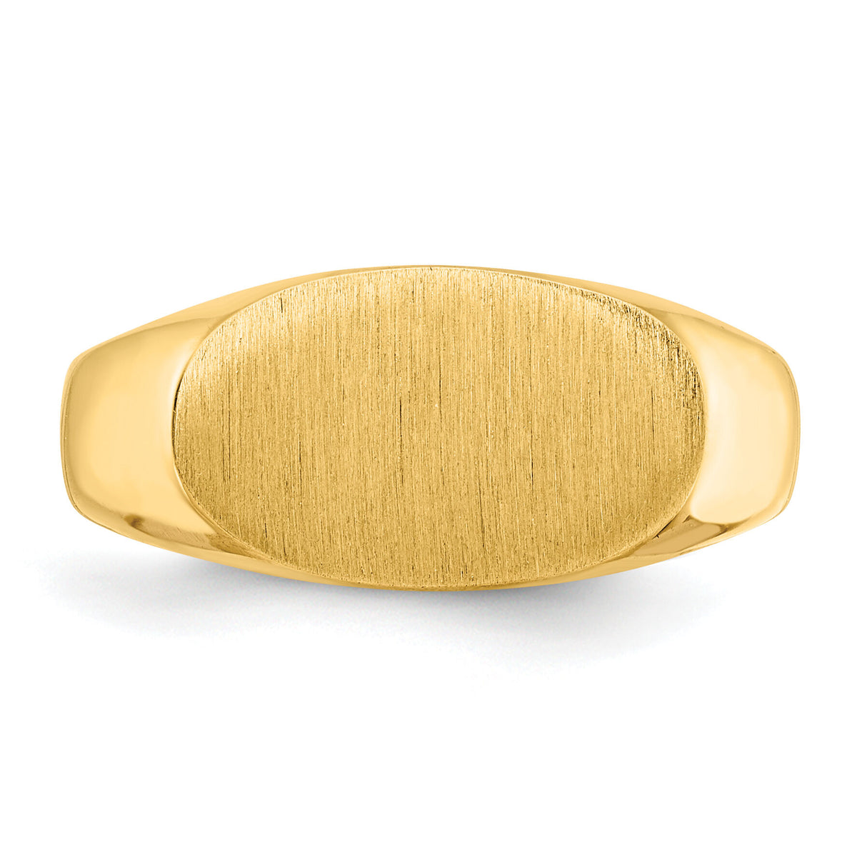 14k 13.5x8.0mm Closed Back Signet Ring-RS242