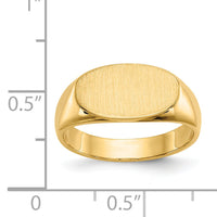 14k 13.5x8.0mm Closed Back Signet Ring-RS242