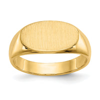 14k 13.5x8.0mm Closed Back Signet Ring-RS242