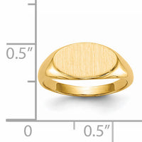 14k 6.5x11.0mm Open Back Child's Signet Ring-RS246