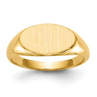 14k 6.5x11.0mm Open Back Child's Signet Ring-RS246