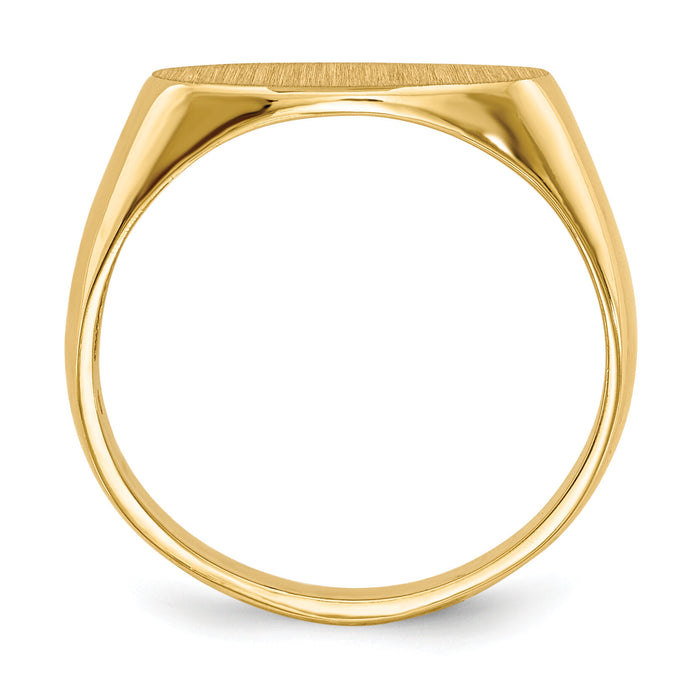 14k 13.5x7.0mm Open Back Signet Ring-RS247