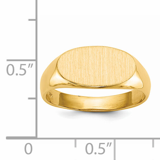 14k 13.5x7.0mm Open Back Signet Ring-RS247
