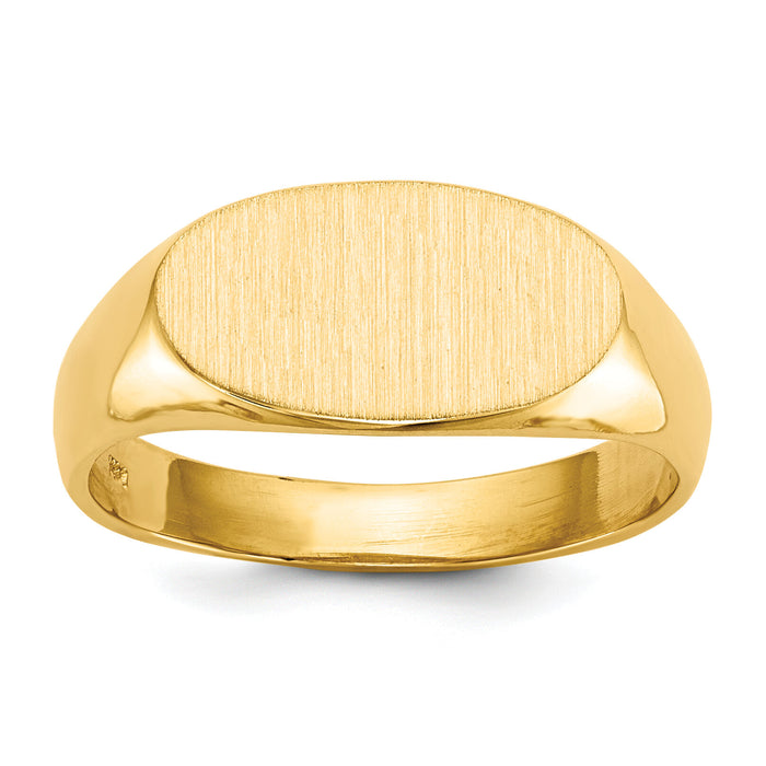 14k 13.5x7.0mm Open Back Signet Ring-RS247