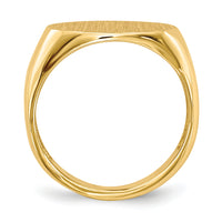 14k 15.0x9.0mm Open Back Signet Ring-RS248