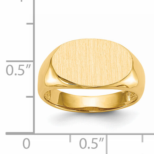 14k 15.0x9.0mm Open Back Signet Ring-RS248