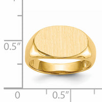 14k 15.0x9.0mm Open Back Signet Ring-RS248