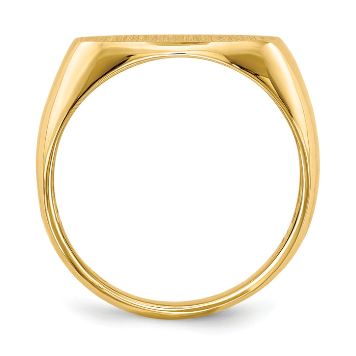 14k 17.0x11.0mm Open Back Mens Signet Ring-RS249