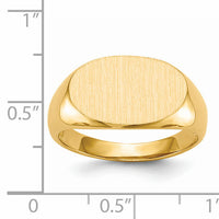 14k 17.0x11.0mm Open Back Mens Signet Ring-RS249