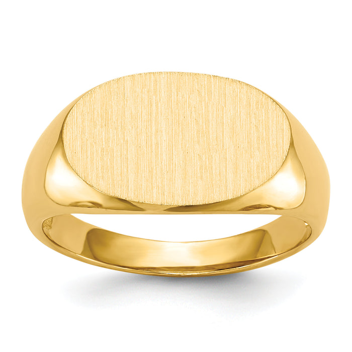 14k 17.0x11.0mm Open Back Mens Signet Ring-RS249