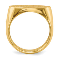 14k 20.5x14.0mm Open Back Mens Signet Ring-RS250