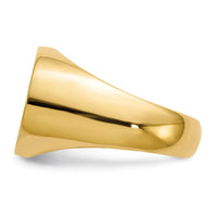 14k 20.5x14.0mm Open Back Mens Signet Ring-RS250