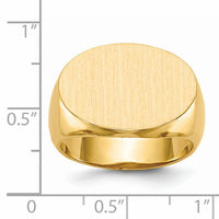 14k 20.5x14.0mm Open Back Mens Signet Ring-RS250