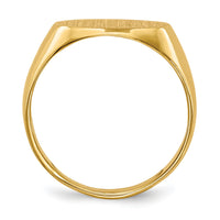 14k 11.0x7.5mm Closed Back Child's Signet Ring-RS251