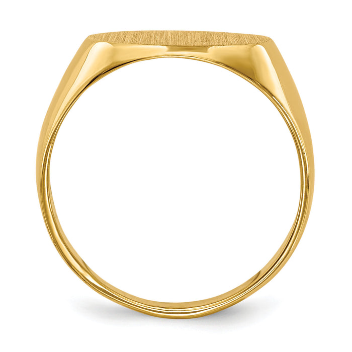 14k 11.0x7.5mm Closed Back Child's Signet Ring-RS251