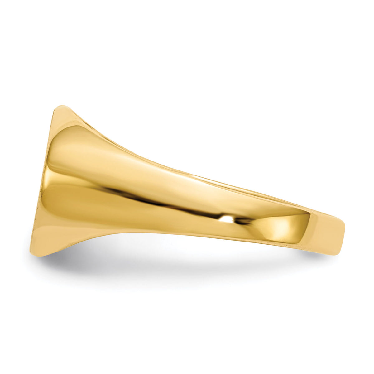14k 11.0x7.5mm Closed Back Child's Signet Ring-RS251