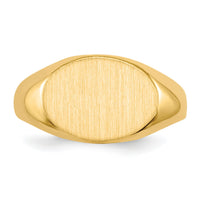14k 11.0x7.5mm Closed Back Child's Signet Ring-RS251