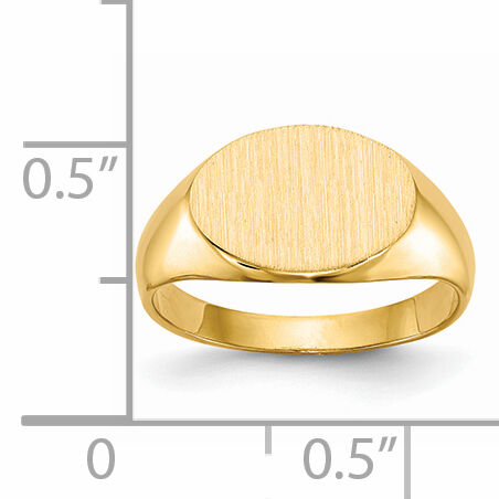 14k 11.0x7.5mm Closed Back Child's Signet Ring-RS251