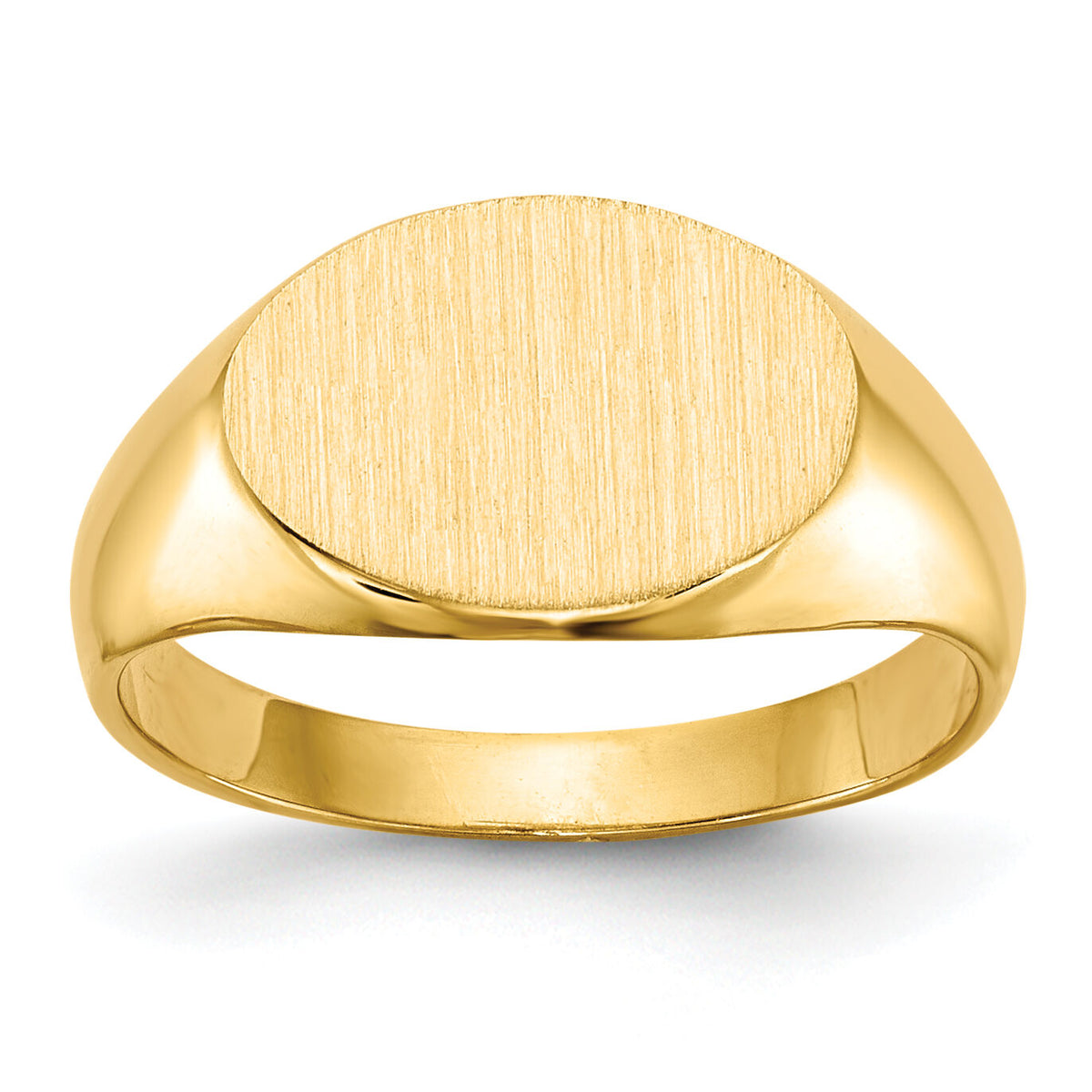 14k 11.0x7.5mm Closed Back Child's Signet Ring-RS251