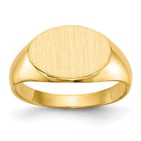 14k 11.0x7.5mm Closed Back Child's Signet Ring-RS251
