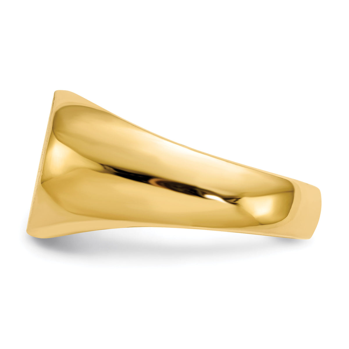 14k 12.5x9.5mm Closed Back Signet Ring-RS252
